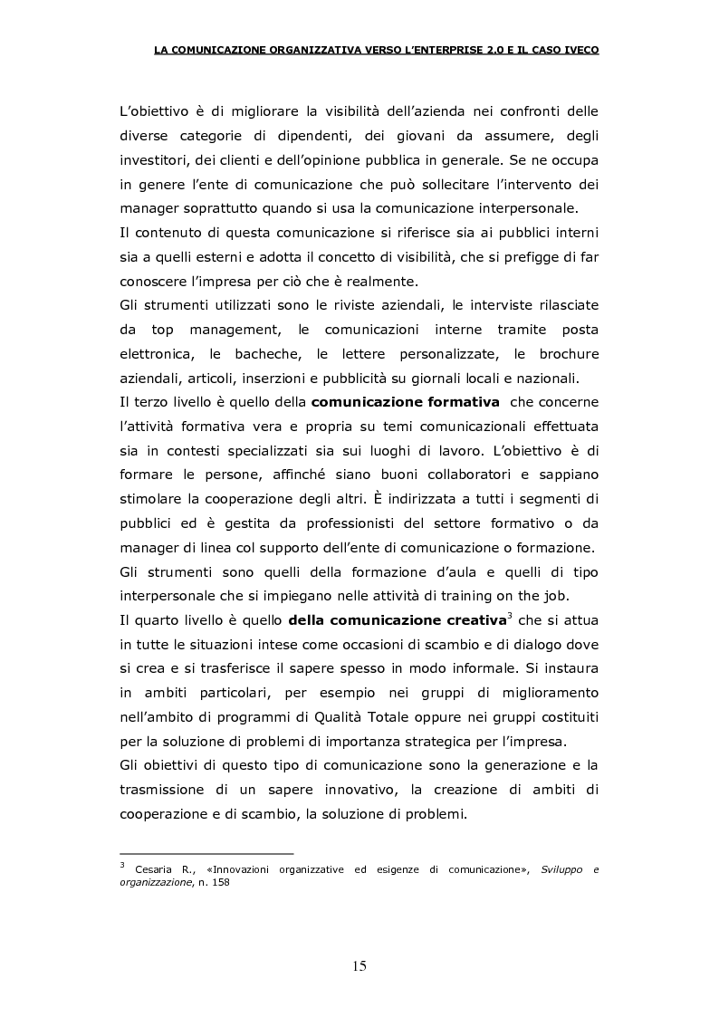 Anteprima della tesi: La comunicazione organizzativa verso l'Enterprise 2.0 e il caso Iveco, Pagina 8