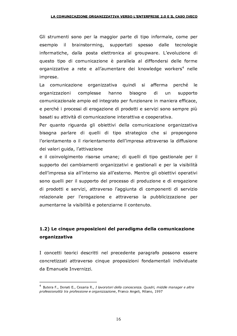 Anteprima della tesi: La comunicazione organizzativa verso l'Enterprise 2.0 e il caso Iveco, Pagina 9
