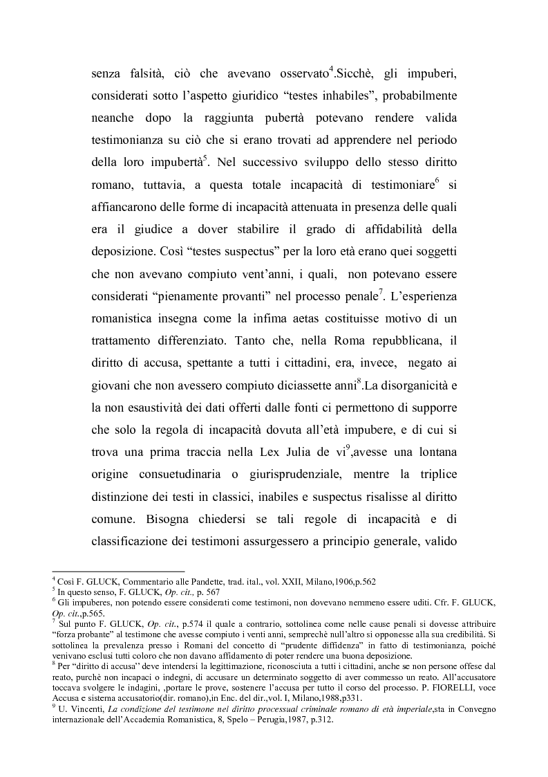 Anteprima della tesi: La testimonianza del minore nel processo penale, Pagina 2