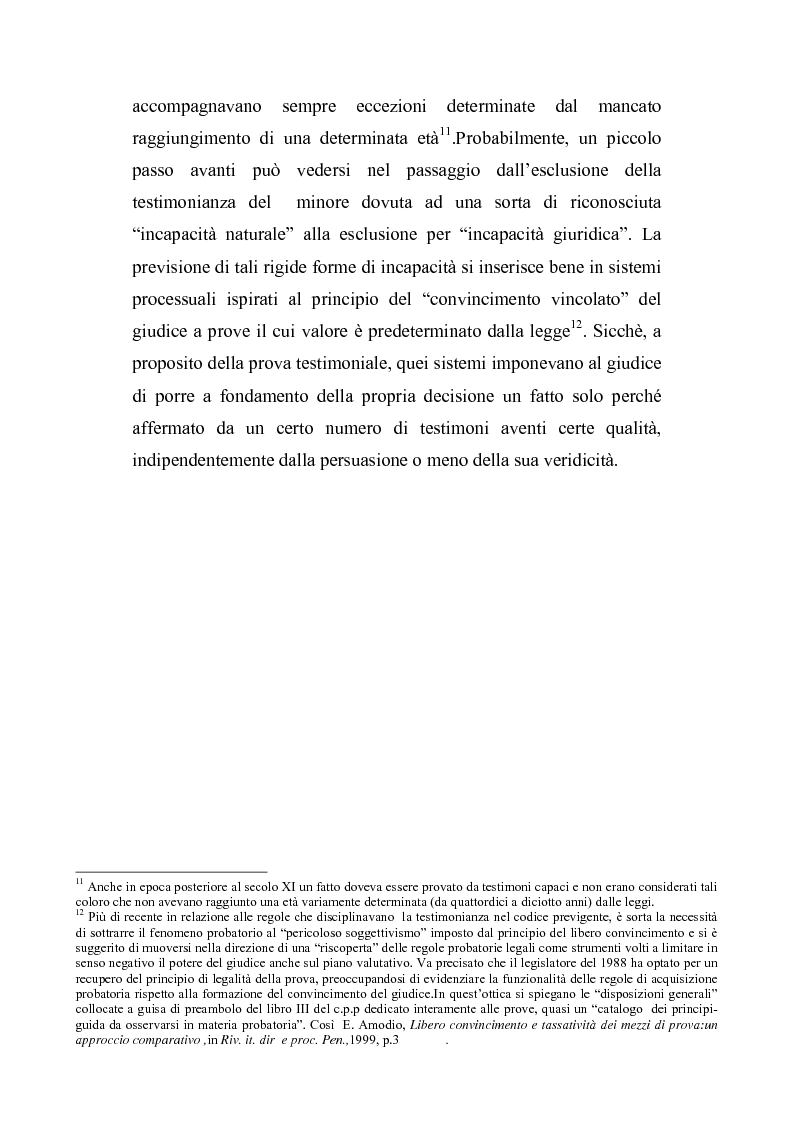 Anteprima della tesi: La testimonianza del minore nel processo penale, Pagina 4
