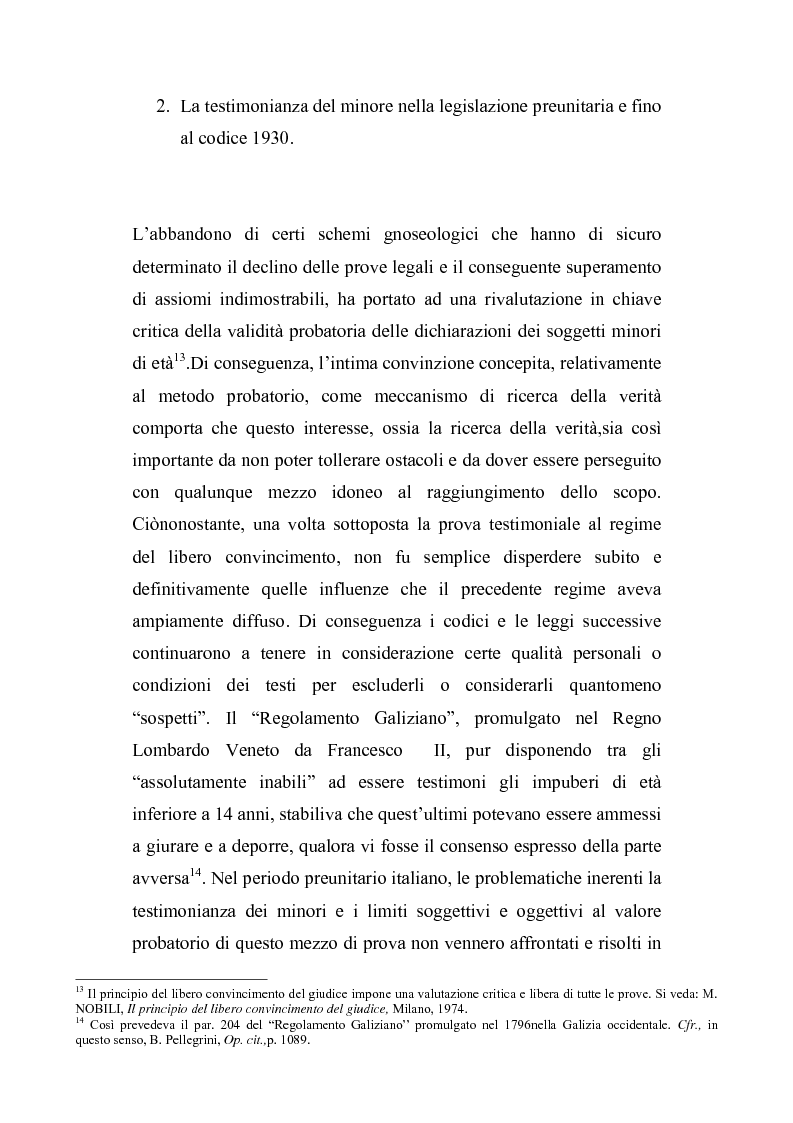 Anteprima della tesi: La testimonianza del minore nel processo penale, Pagina 5