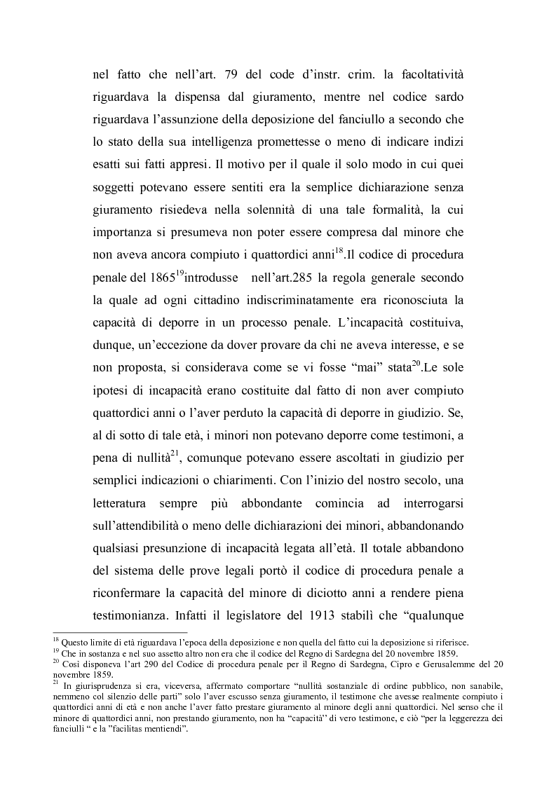 Anteprima della tesi: La testimonianza del minore nel processo penale, Pagina 7