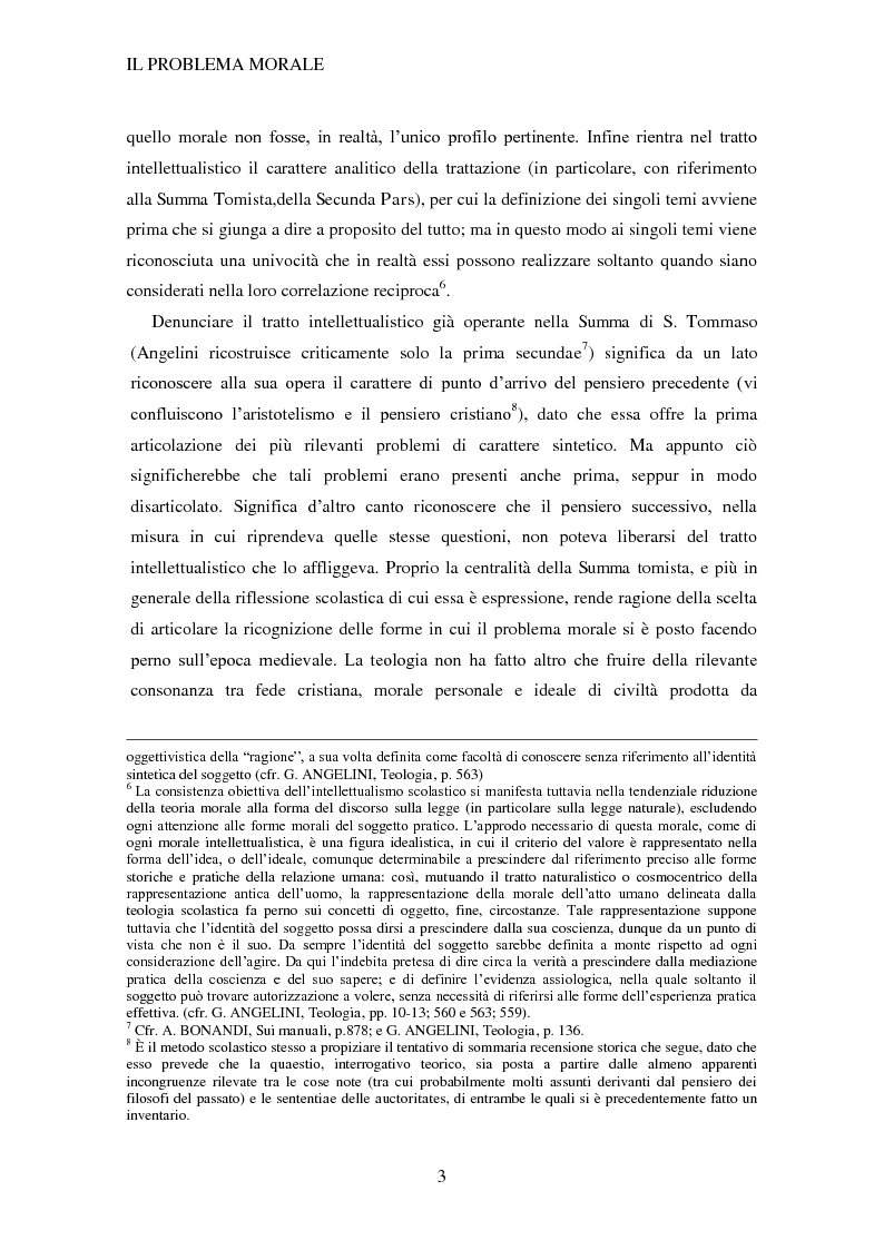 Anteprima della tesi: Legge morale ed obbligazione morale - L'approccio fenomenologico in Giuseppe Angelini, Pagina 3