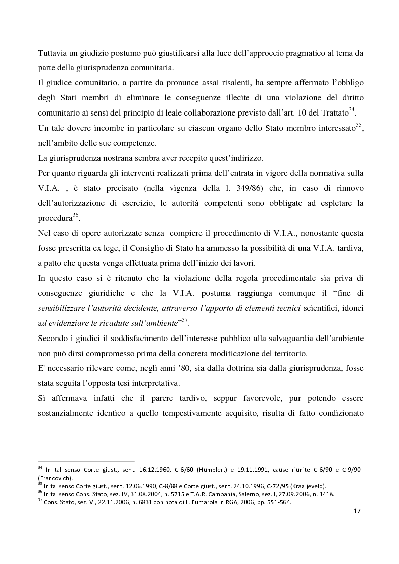 Estratto dalla tesi: La Valutazione d'Impatto Ambientale dopo il d.lgs. 4/2008 - Un nuovo tentativo di armonizzare sviluppo economico e tutela ambientale