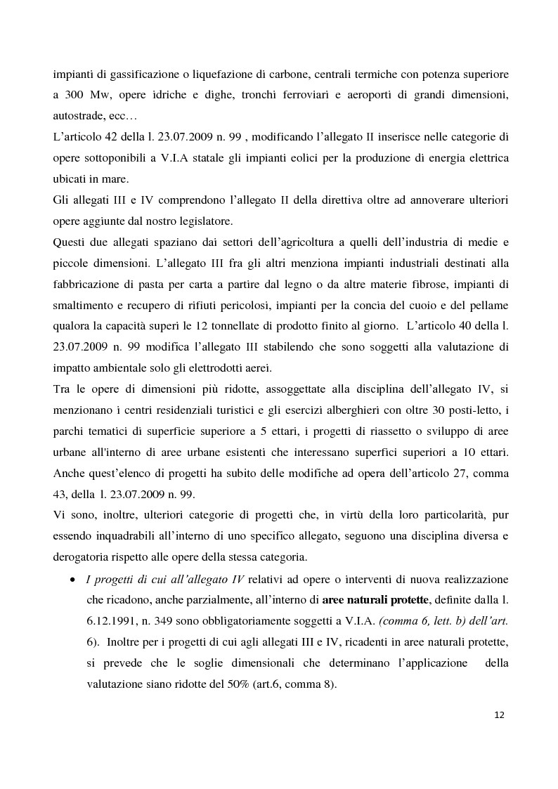 Anteprima della tesi: La Valutazione d'Impatto Ambientale dopo il d.lgs. 4/2008 - Un nuovo tentativo di armonizzare sviluppo economico e tutela ambientale, Pagina 12