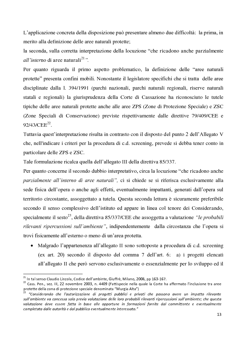 Anteprima della tesi: La Valutazione d'Impatto Ambientale dopo il d.lgs. 4/2008 - Un nuovo tentativo di armonizzare sviluppo economico e tutela ambientale, Pagina 13