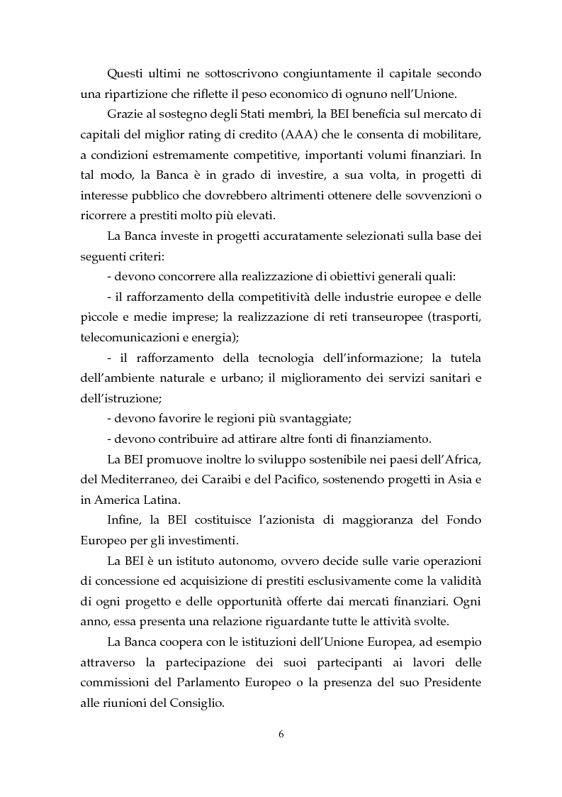 Anteprima della tesi: Gli investimenti della BEI nell'Italia meridionale, Pagina 2
