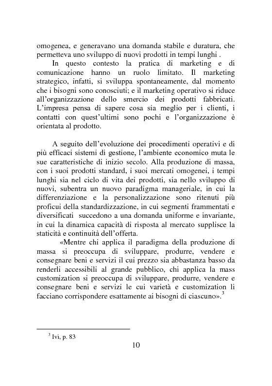Anteprima della tesi: Il web marketing e la gestione della relazione in Internet. Il caso Mini., Pagina 10