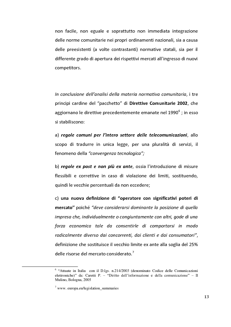 Anteprima della tesi: Mobile Virtual Network Operators. Criticità di posizionamento e marketing opportunities di settore in Italia., Pagina 11