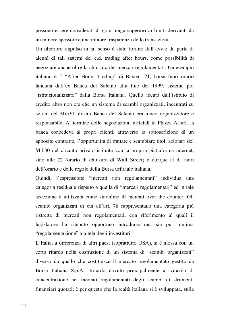 Anteprima della tesi: I nuovi sistemi di negoziazione di strumenti finanziari introdotti dalla Direttiva MiFid, Pagina 7