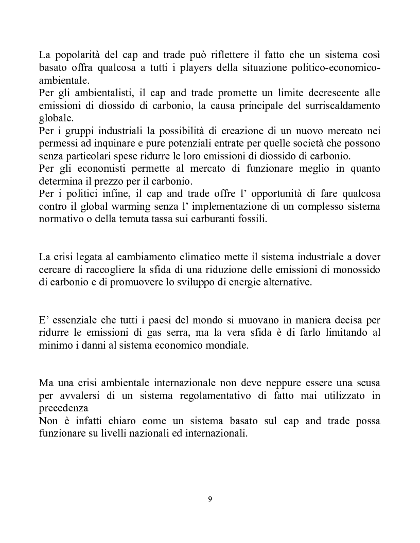 Anteprima della tesi: Una Carbon Tax è una risposta più efficace al Global Warming del Cap and Trade, Pagina 2