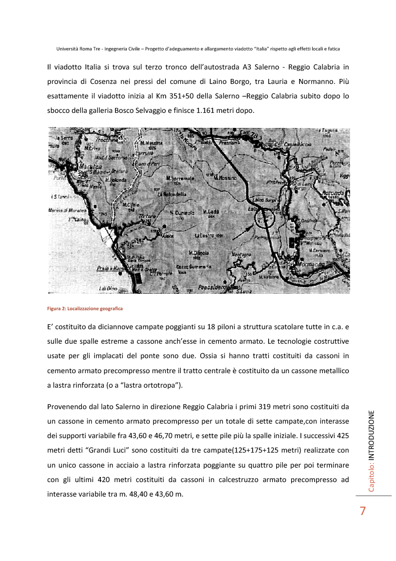 Anteprima della tesi: Progetto d'adeguamento e allargamento viadotto Italia rispetto agli effetti locali e fatica, Pagina 2
