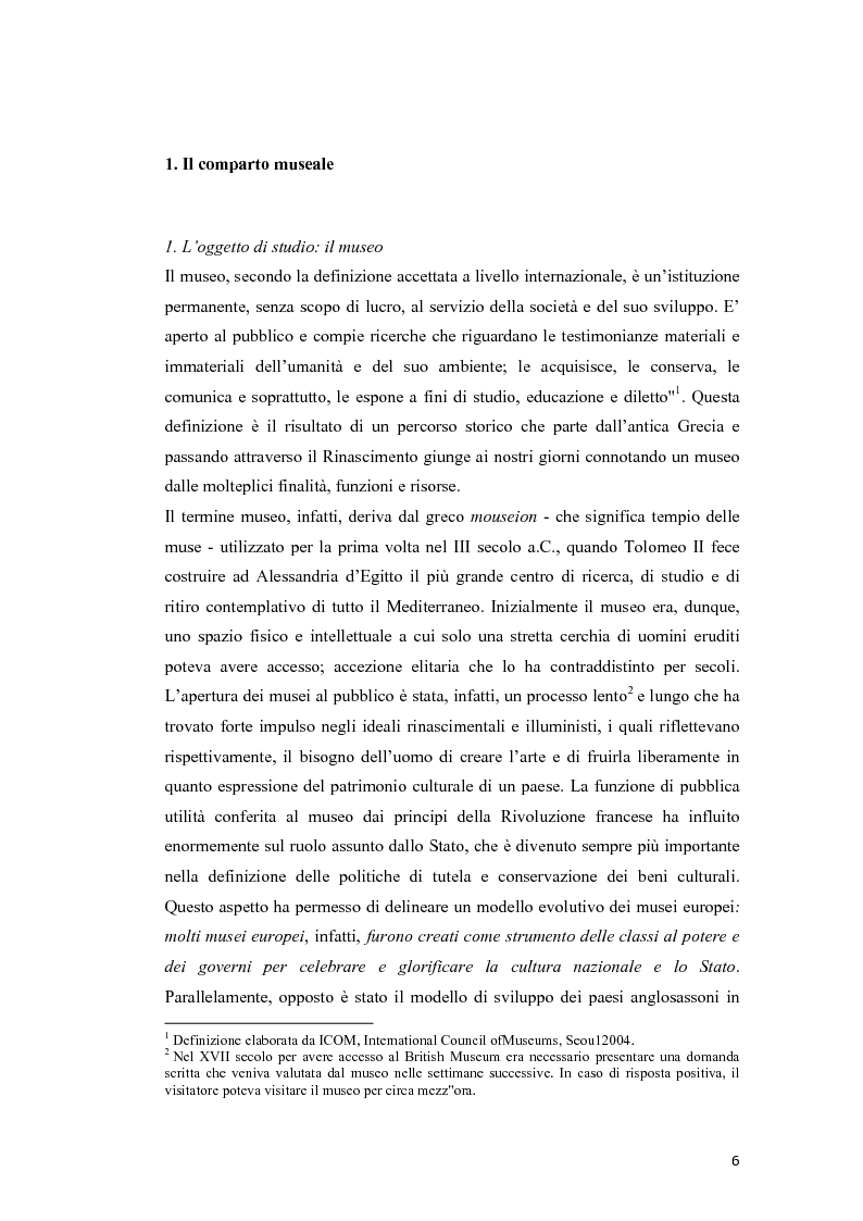 Anteprima della tesi: Le reti museali: analisi delle criticità e delle relative prospettive di sviluppo, Pagina 3