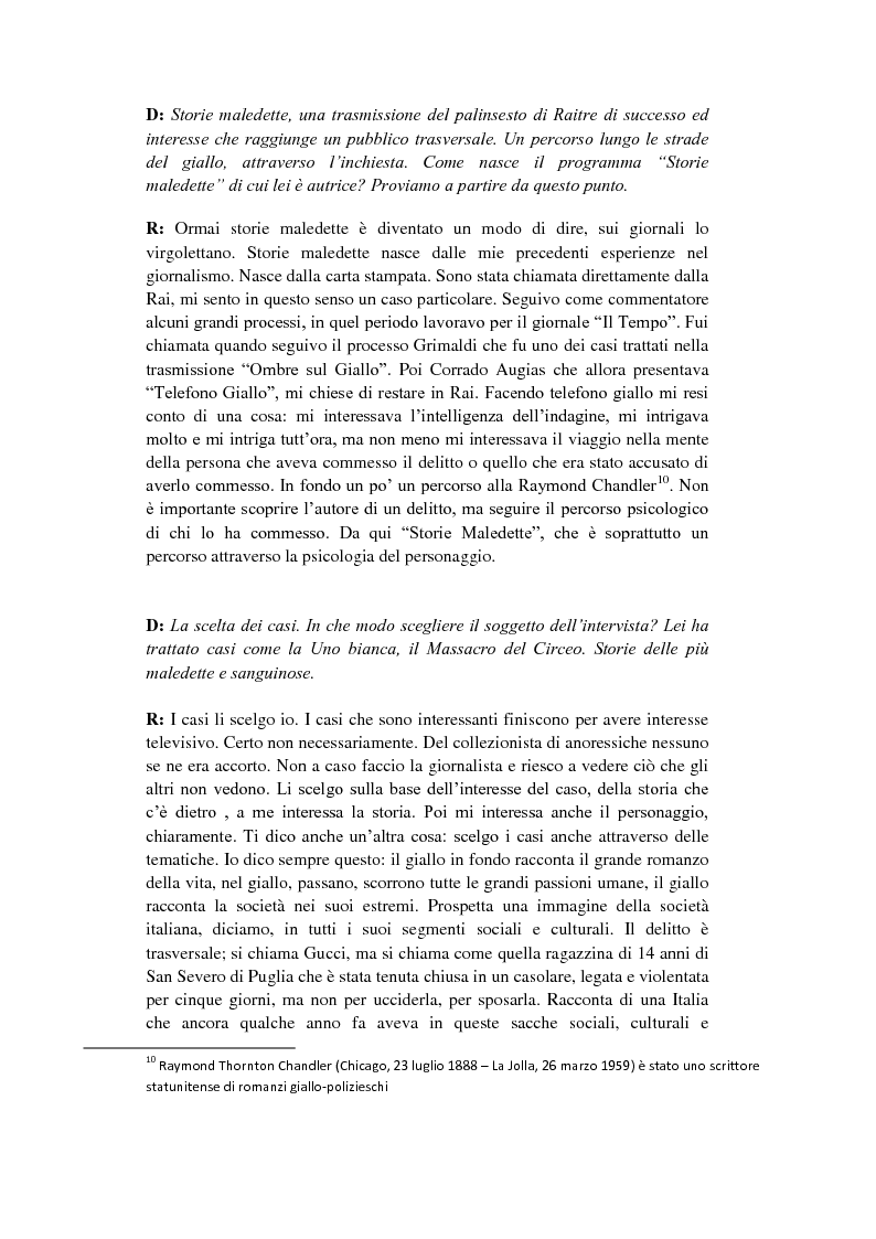 Anteprima della tesi: Intervista con il killer - La negoziazione dei fatti nel giornalismo giallo di Franca Leosini, Pagina 6