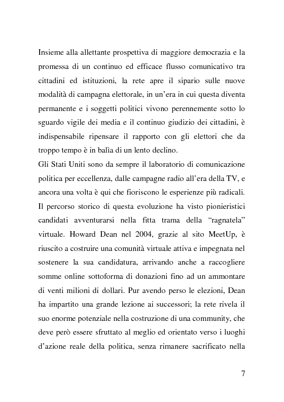 Anteprima della tesi: Comunità virtuali e politica: il caso Barack Obama, Pagina 4