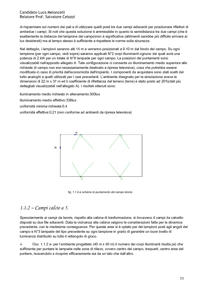 Anteprima della tesi: Design of the Electrical and Lighting systems of a sport centre: planning and management, Pagina 8