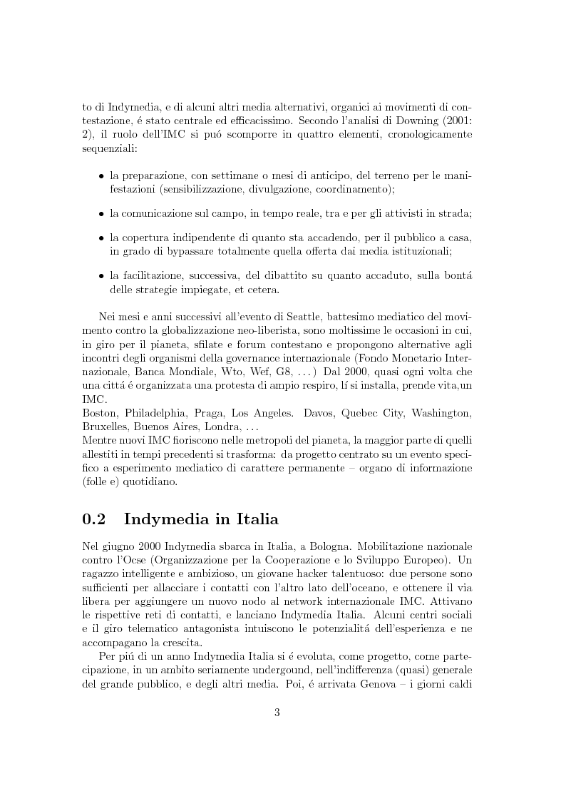 Anteprima della tesi: Indymedia Italia: quando gli hacker fanno politica, Pagina 3