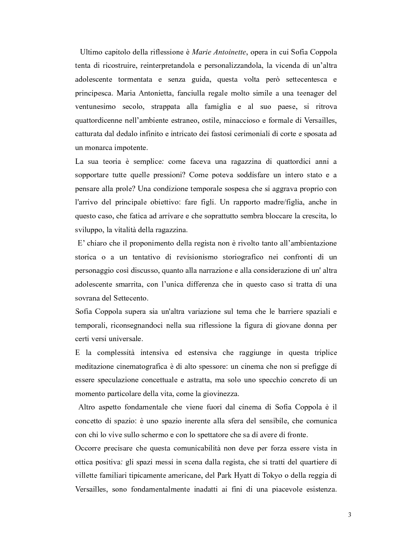 Anteprima della tesi: Smarrimento identitario nel cinema di Sofia Coppola: segni, simboli, suoni, visioni, Pagina 3