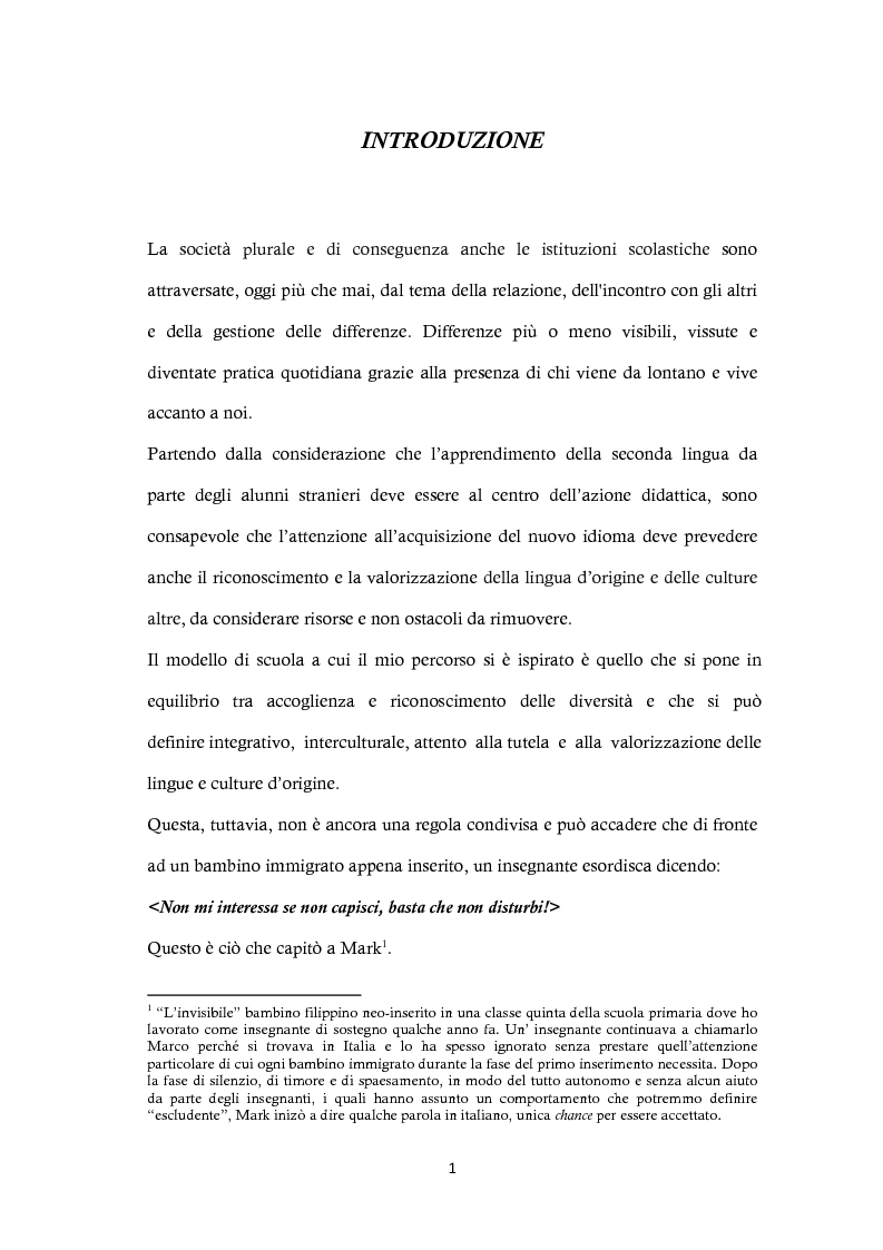 Anteprima della tesi: Valorizzare la varietà linguistica nella classe multiculturale, Pagina 2