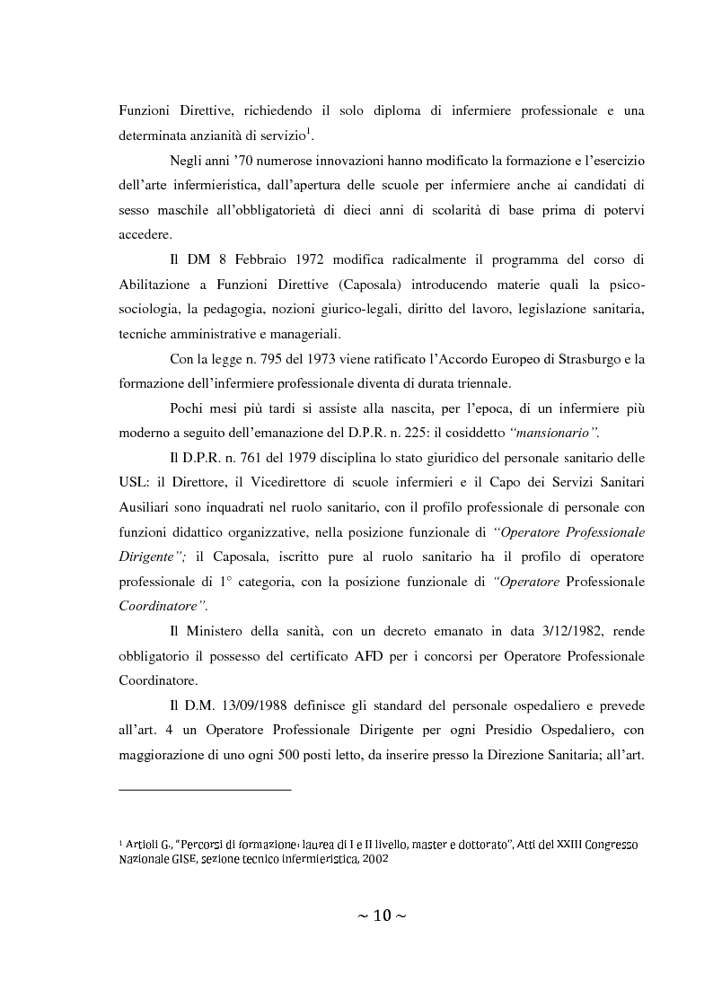 Anteprima della tesi: Importanza del ruolo del Coordinatore Infermieristico nella motivazione del personale: progetto per un Magnet Hospital, Pagina 6
