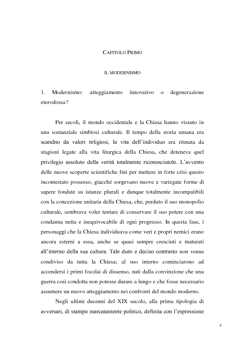 Anteprima della tesi: Marie-Dominique Chenu, tra modernismo e medievismo, Pagina 3