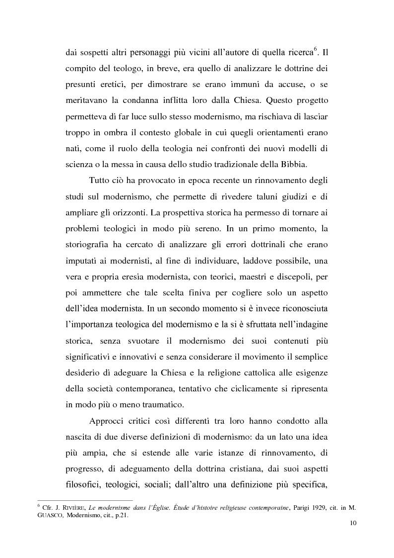 Anteprima della tesi: Marie-Dominique Chenu, tra modernismo e medievismo, Pagina 9