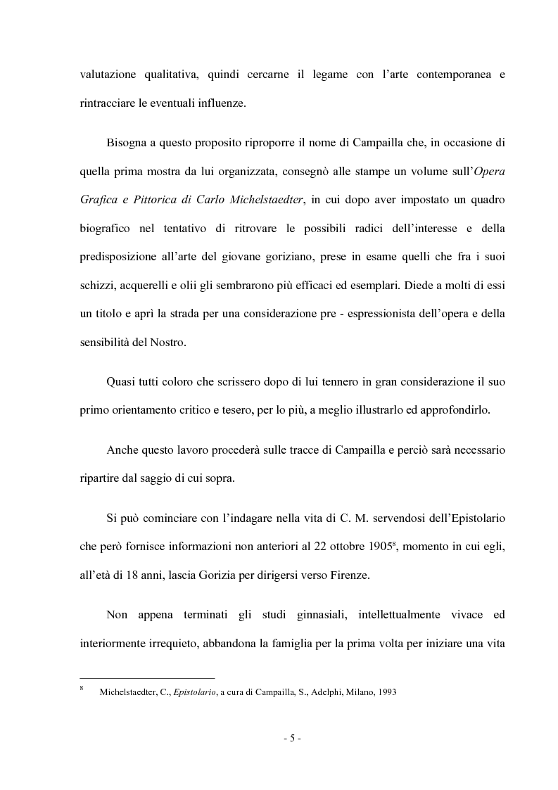 Anteprima della tesi: Opera grafica e pittorica di Carlo Michelstaedter, Pagina 11