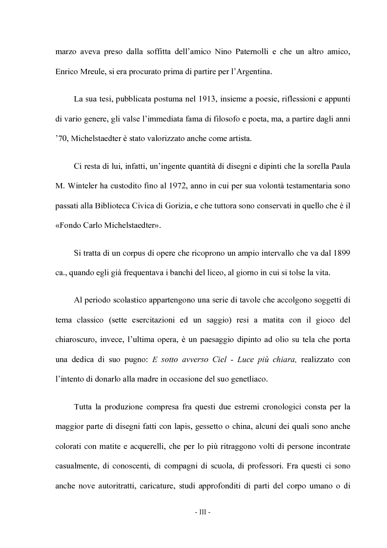 Anteprima della tesi: Opera grafica e pittorica di Carlo Michelstaedter, Pagina 4