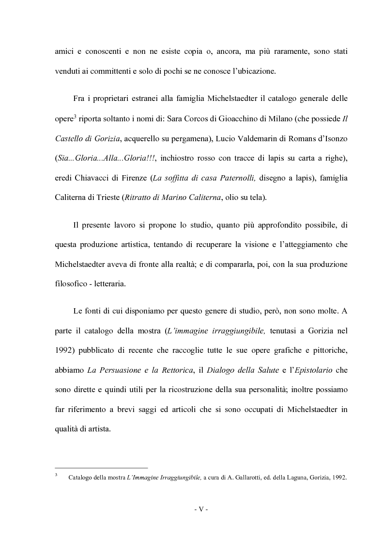 Anteprima della tesi: Opera grafica e pittorica di Carlo Michelstaedter, Pagina 6