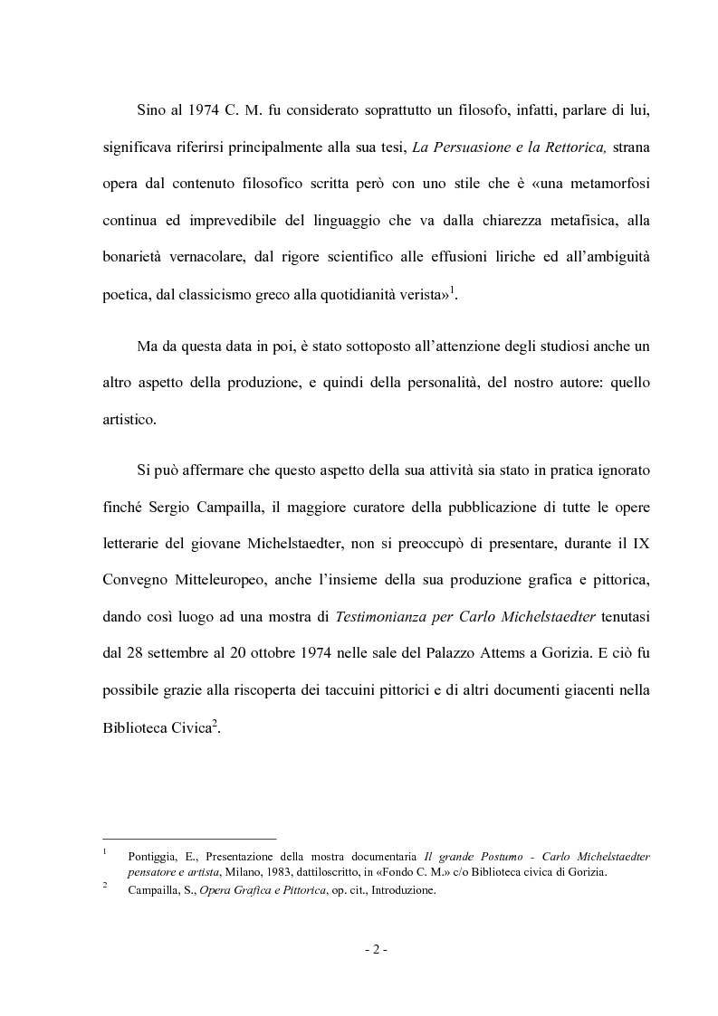 Anteprima della tesi: Opera grafica e pittorica di Carlo Michelstaedter, Pagina 8