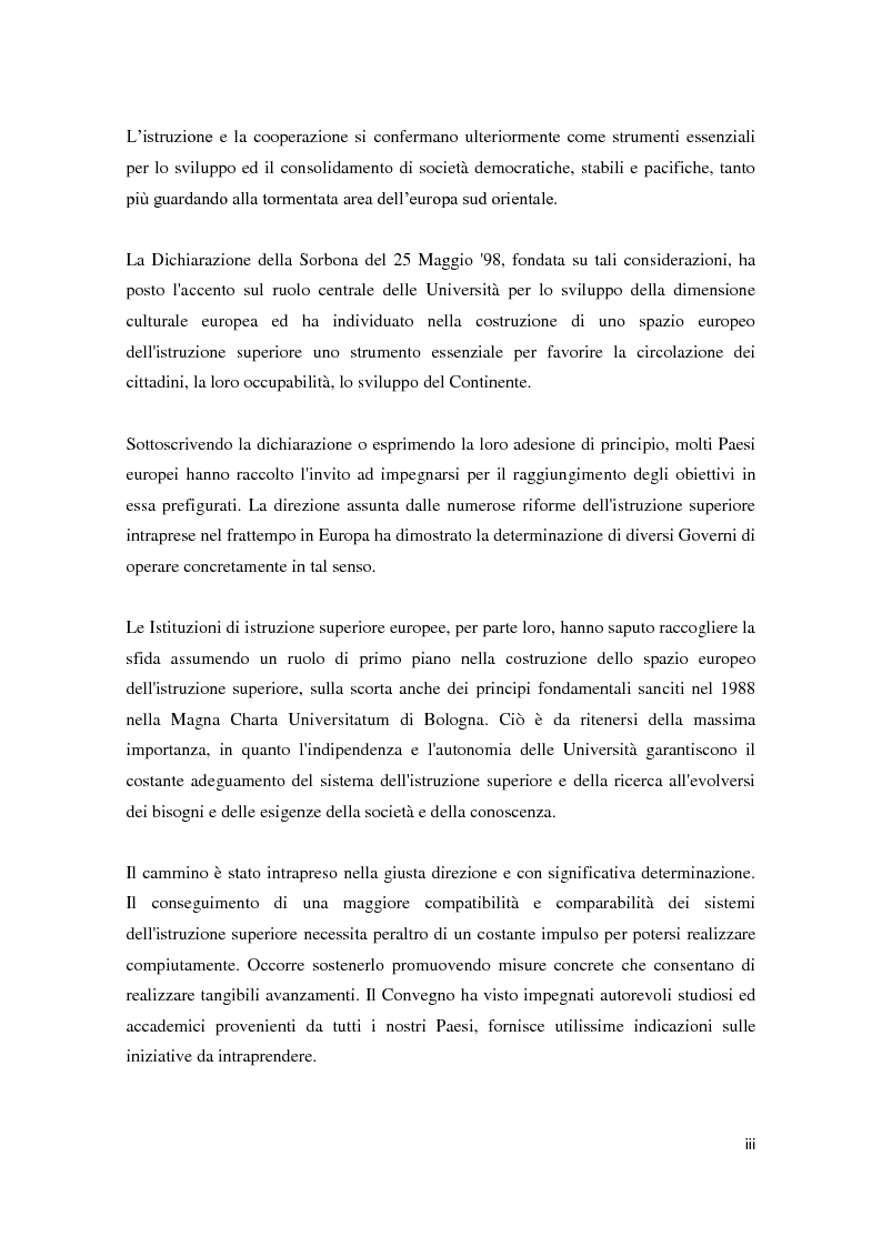 Anteprima della tesi: Accesso all'istruzione terziaria dopo il processo di Bologna, Pagina 3