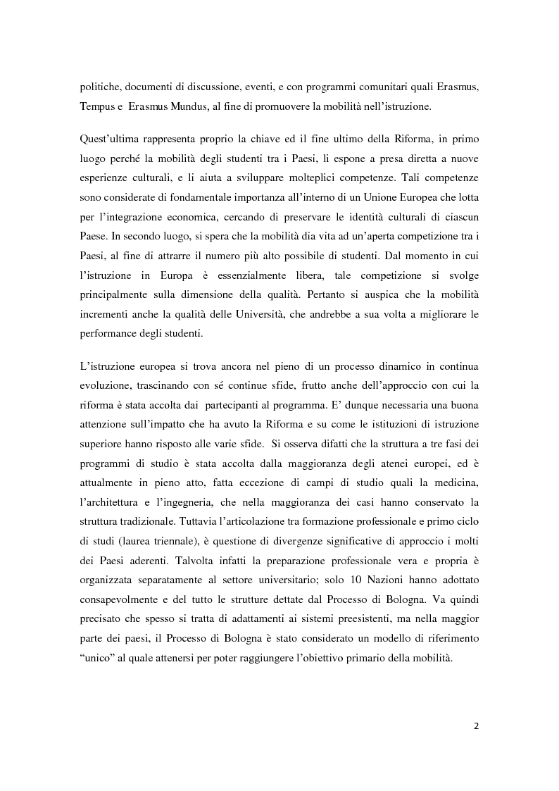 Anteprima della tesi: Accesso all'istruzione terziaria dopo il processo di Bologna, Pagina 7