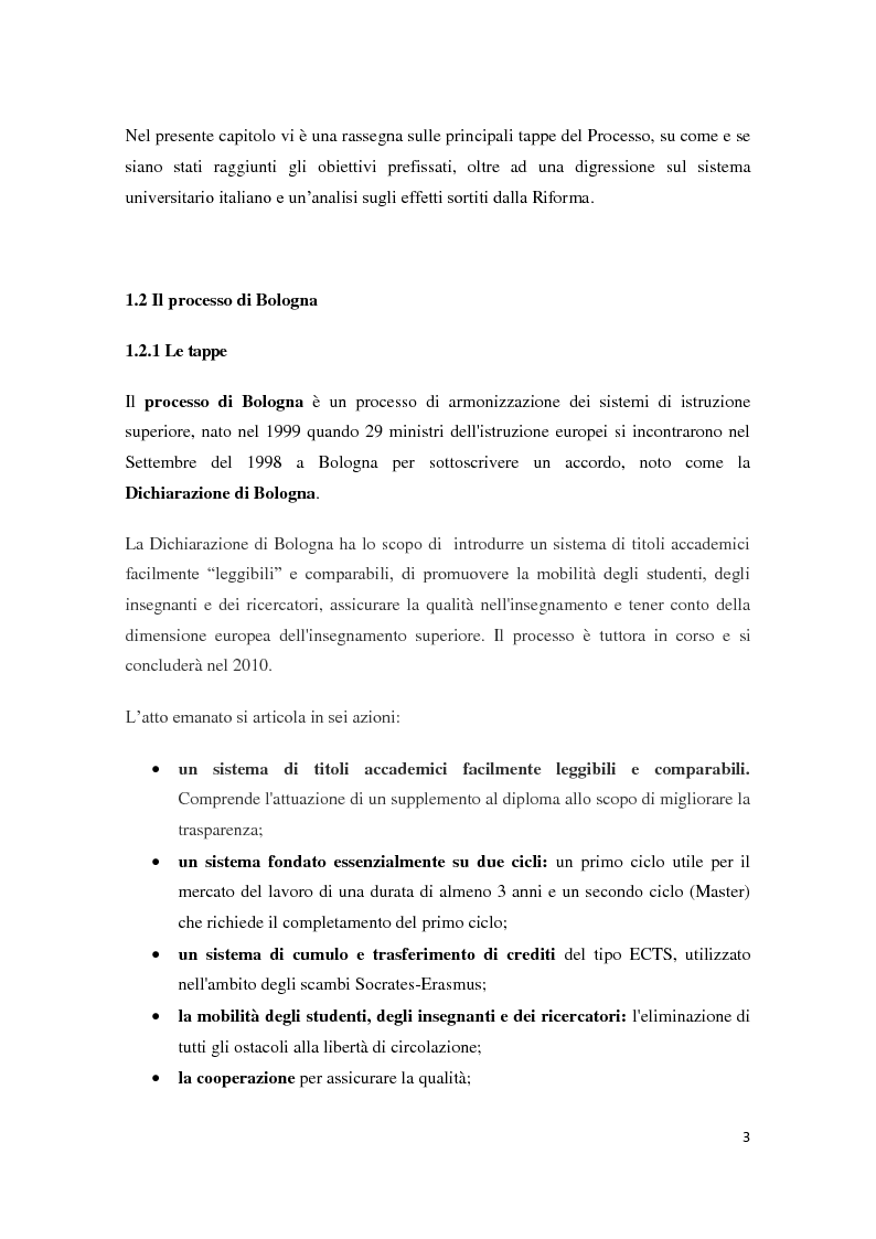 Anteprima della tesi: Accesso all'istruzione terziaria dopo il processo di Bologna, Pagina 8