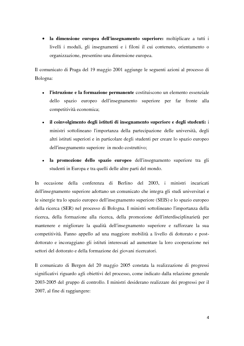 Anteprima della tesi: Accesso all'istruzione terziaria dopo il processo di Bologna, Pagina 9