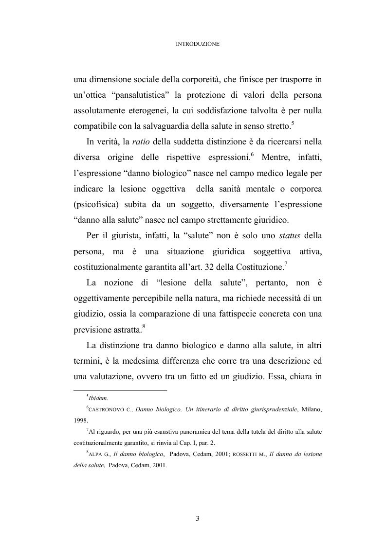 Anteprima della tesi: L'evoluzione del danno biologico nella giurisprudenza, Pagina 3