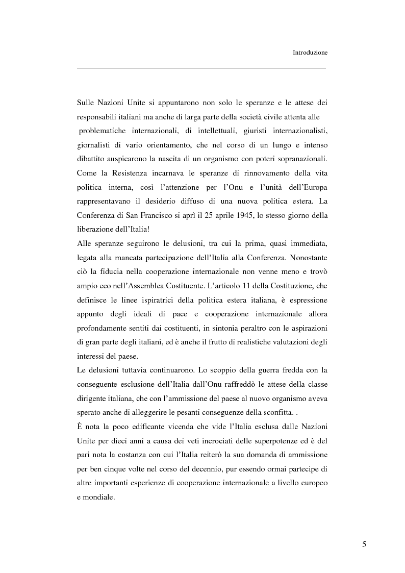 Anteprima della tesi: Un multilateralismo convinto: l'Italia nell'Onu, Pagina 3