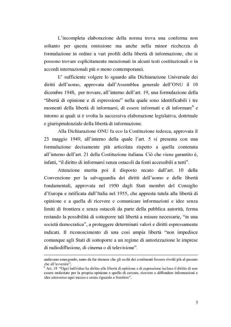 Anteprima della tesi: I principi costituzionali in materia radiotelevisiva. Dal monopolio radiotelevisivo al pluralismo., Pagina 3