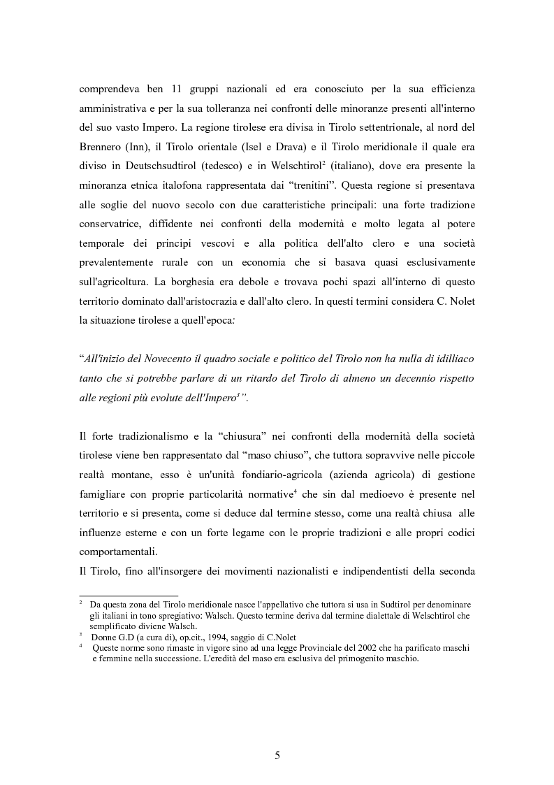 Anteprima della tesi: Analisi storico-pedagogica del multiculturalismo nella Provincia autonoma di Bolzano-Alto Adige/Suedtirol, Pagina 5