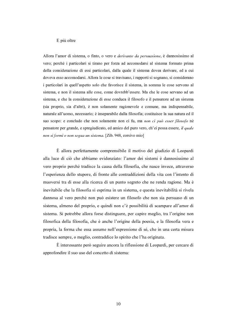 Anteprima della tesi: Attraverso Leopardi: filosofia e poesia vie di conoscenza, Pagina 8