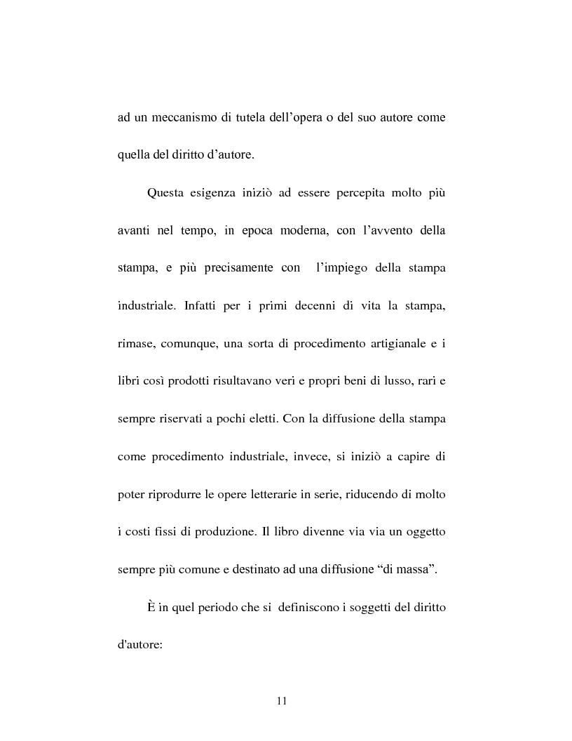 Anteprima della tesi: Il diritto d'autore tra pubblicazione ed inedito, Pagina 11