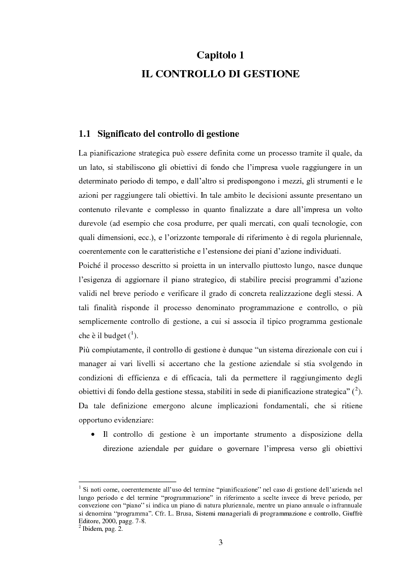 Anteprima della tesi: Il controllo di gestione nelle imprese di servizi: il caso della Viemme Consulting Srl, Pagina 3