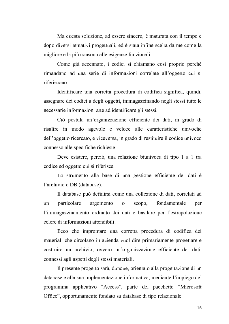 Anteprima della tesi: Processo di razionalizzazione del sistema di codifica dei materiali in Ages S.p.A., Pagina 9