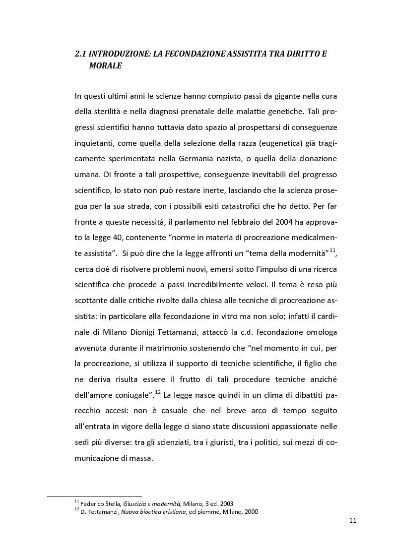 Anteprima della tesi: Lo statuto giuridico dell'embrione nella legge 40/2004, Pagina 11