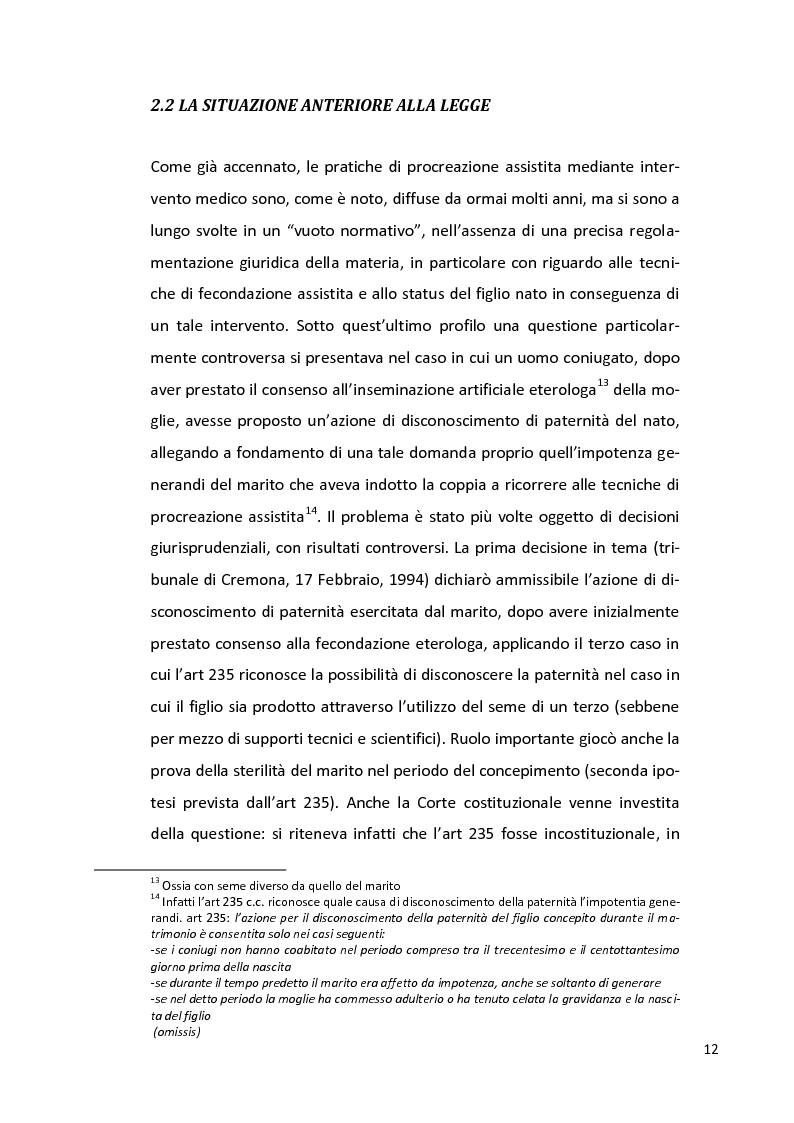 Anteprima della tesi: Lo statuto giuridico dell'embrione nella legge 40/2004, Pagina 12