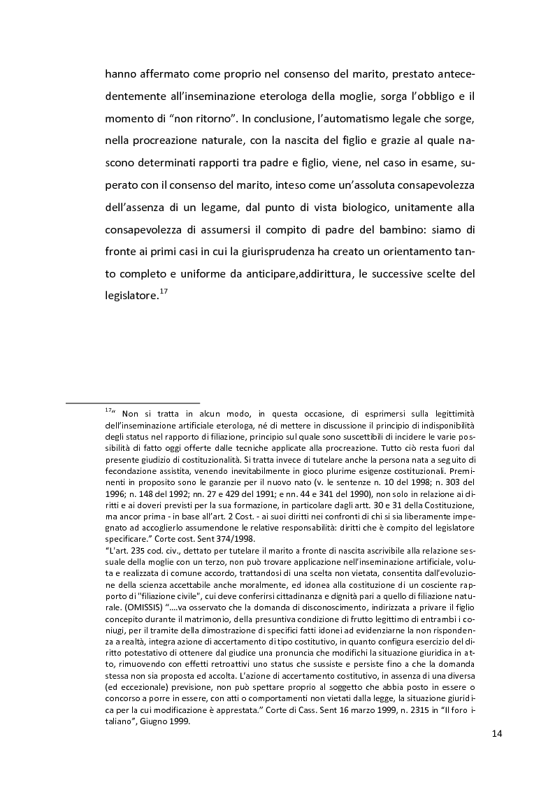 Anteprima della tesi: Lo statuto giuridico dell'embrione nella legge 40/2004, Pagina 14