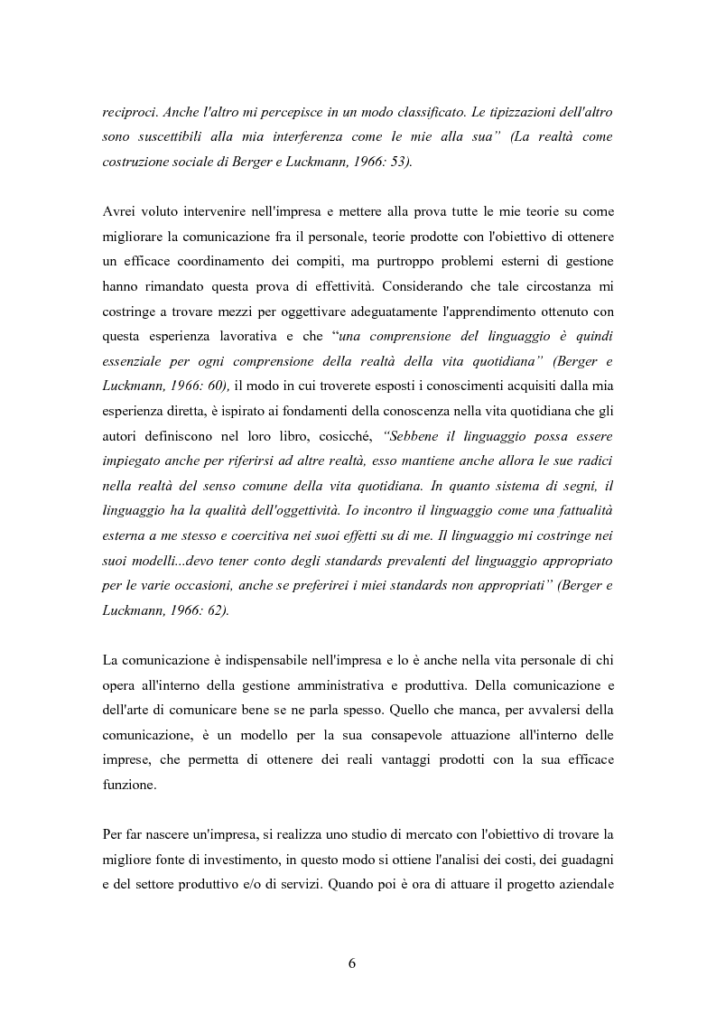 Anteprima della tesi: L'importanza della comunicazione per un efficace coordinamento del personale, Pagina 2