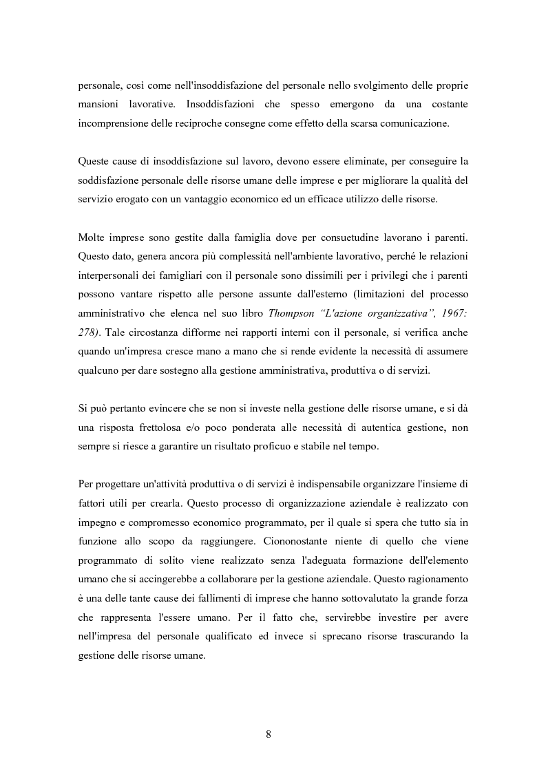Anteprima della tesi: L'importanza della comunicazione per un efficace coordinamento del personale, Pagina 4