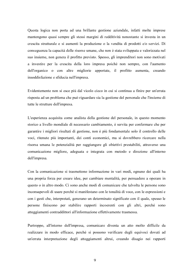 Anteprima della tesi: L'importanza della comunicazione per un efficace coordinamento del personale, Pagina 5