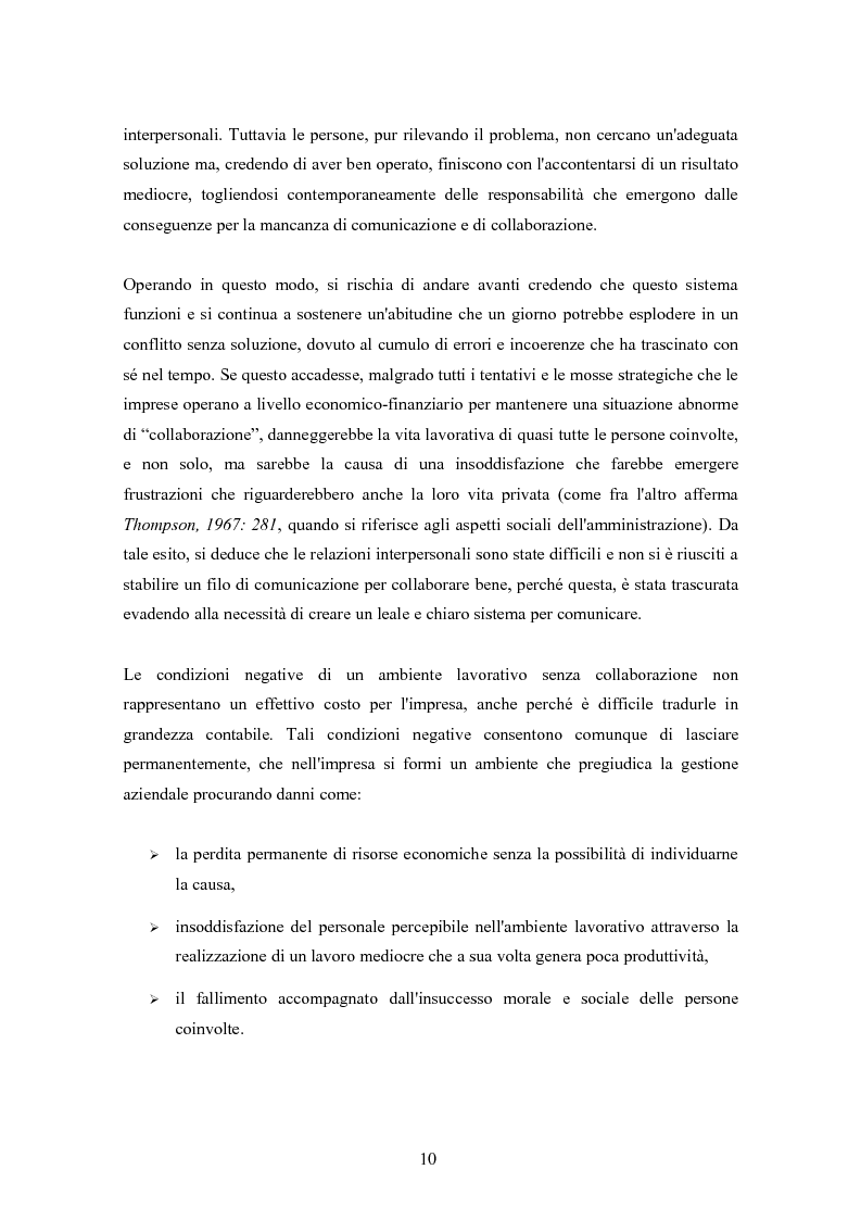 Anteprima della tesi: L'importanza della comunicazione per un efficace coordinamento del personale, Pagina 6