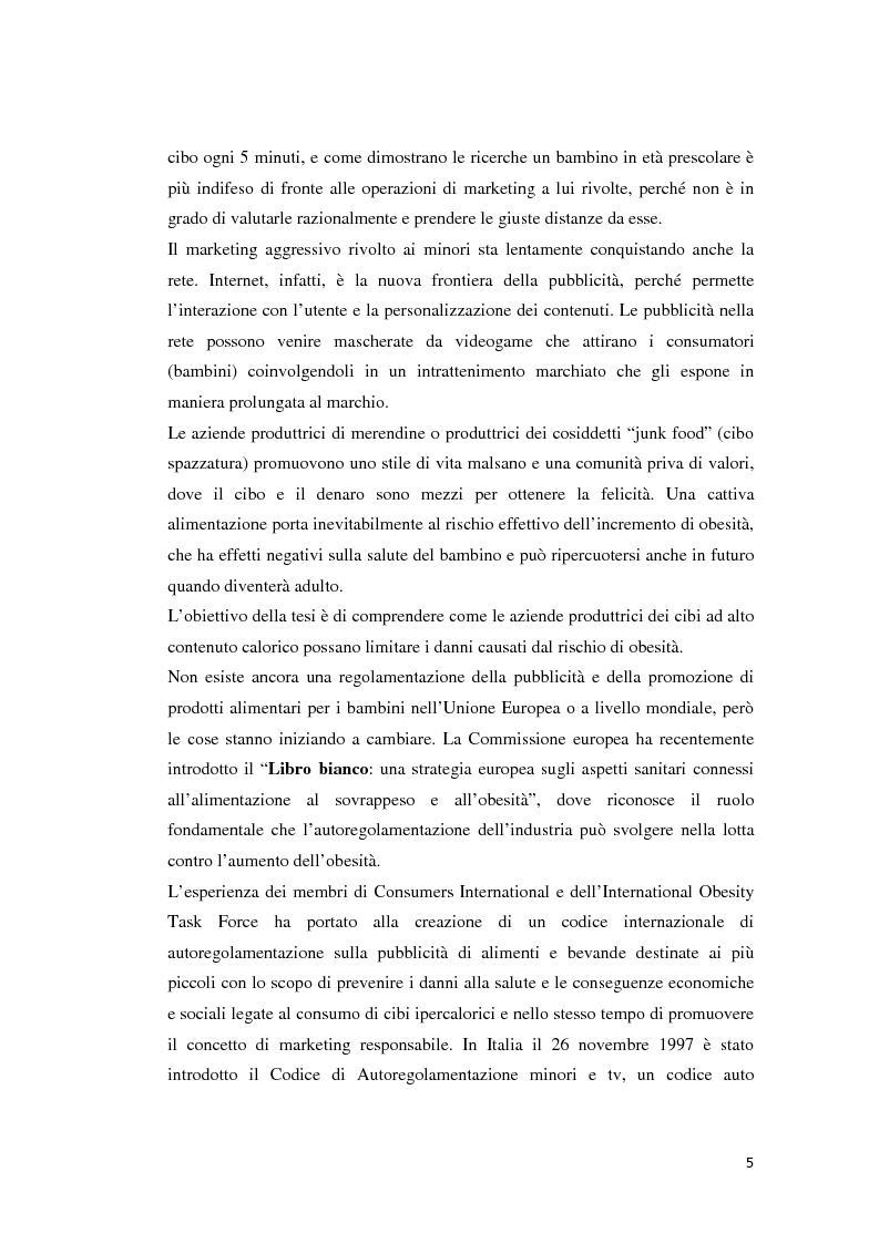 Anteprima della tesi: Responsabilità sociale e obesità infantile, Pagina 2